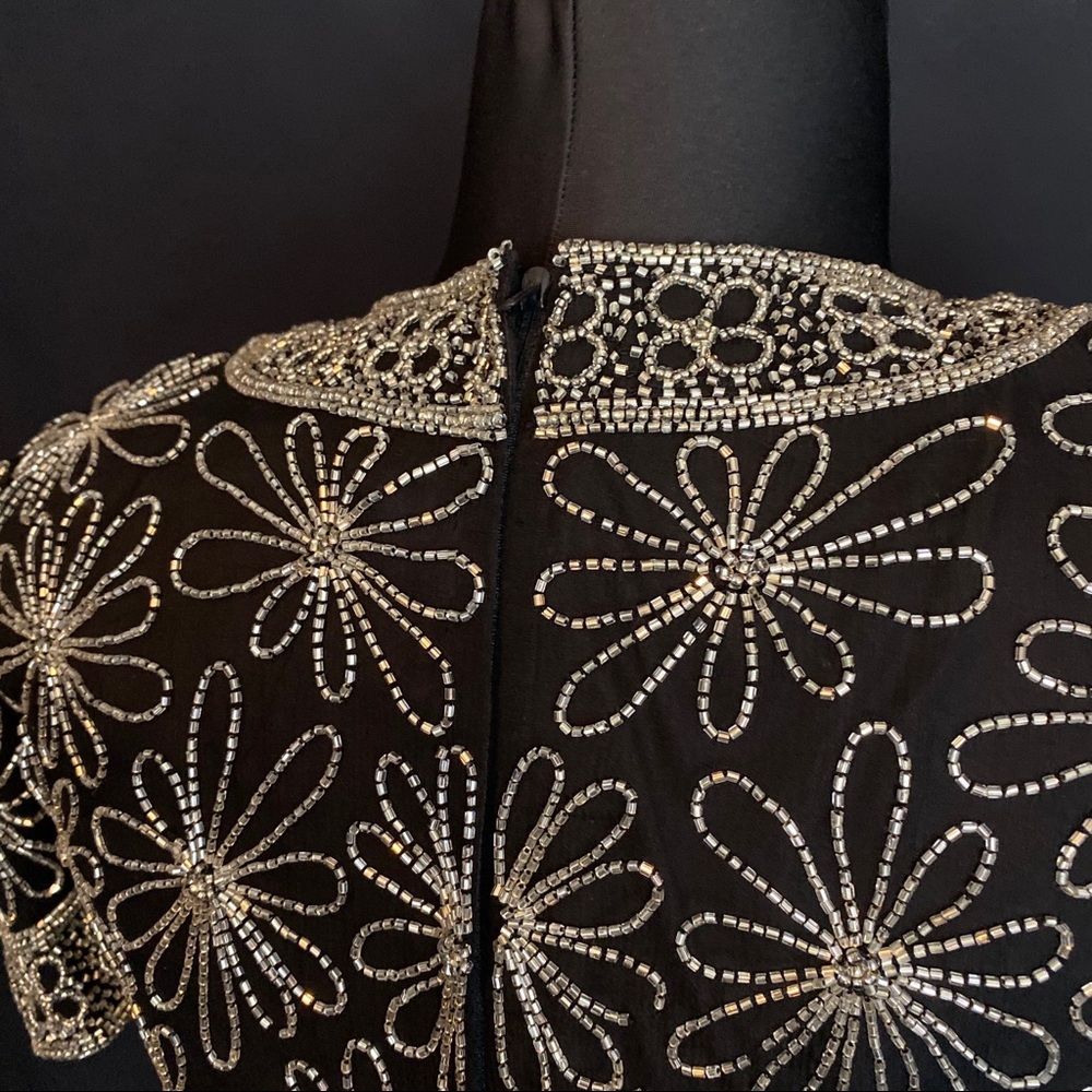 Sold Papelle Boutique Evening Silk Beaded Top - Picture 5 of 8